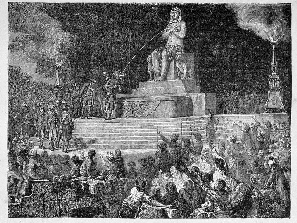 Fejring af accepten af forfatningen, 10. august 1793, indgraveret af Jonnard af H. de la Charlerie