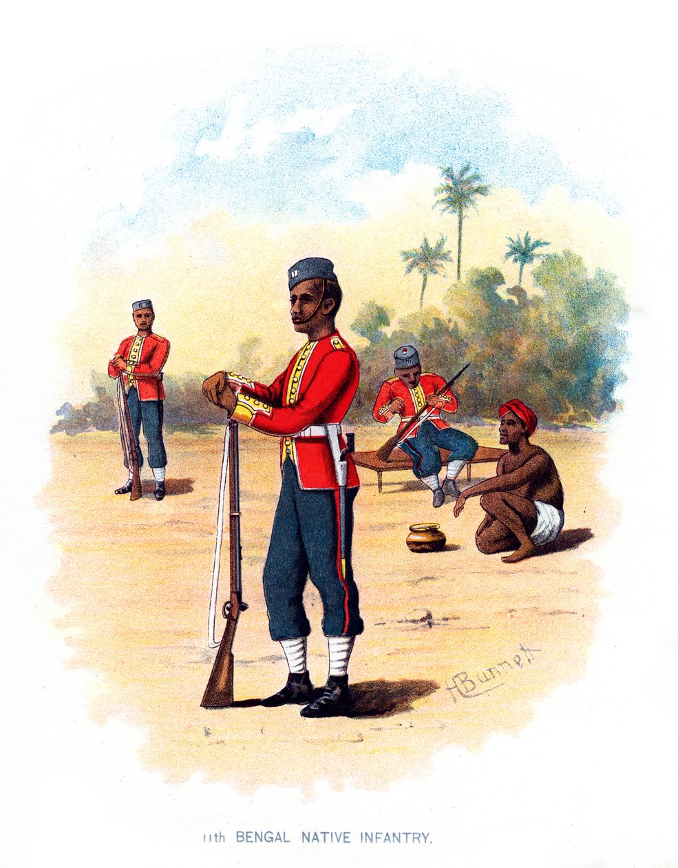 11. bengalske indfødte infanteri, c1890. af H. Bunnett