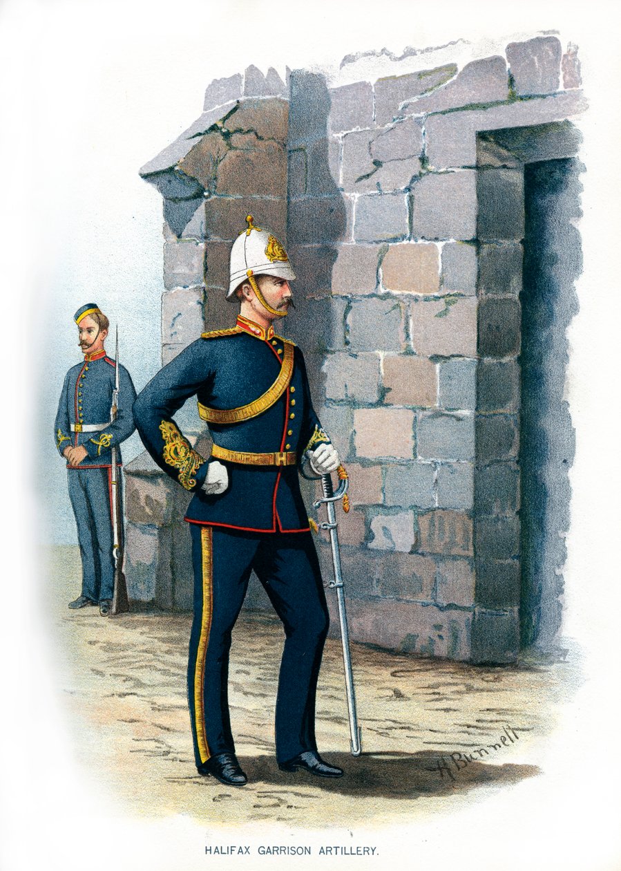 Halifax Garnison Artillery, c1890. af H. Bunnett