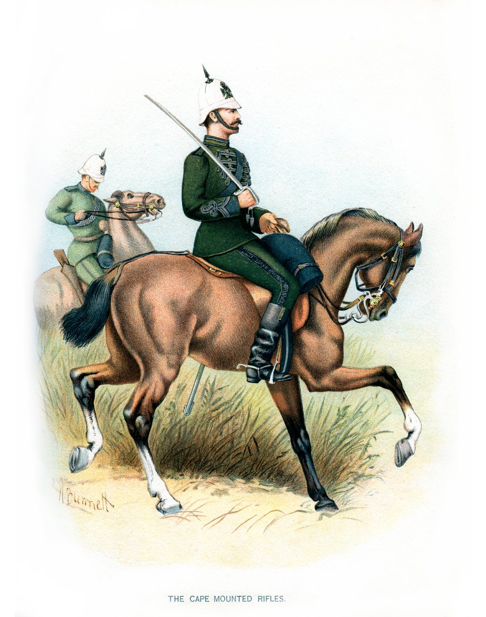 Cape Mounted Rifles, c1890. af H. Bunnett