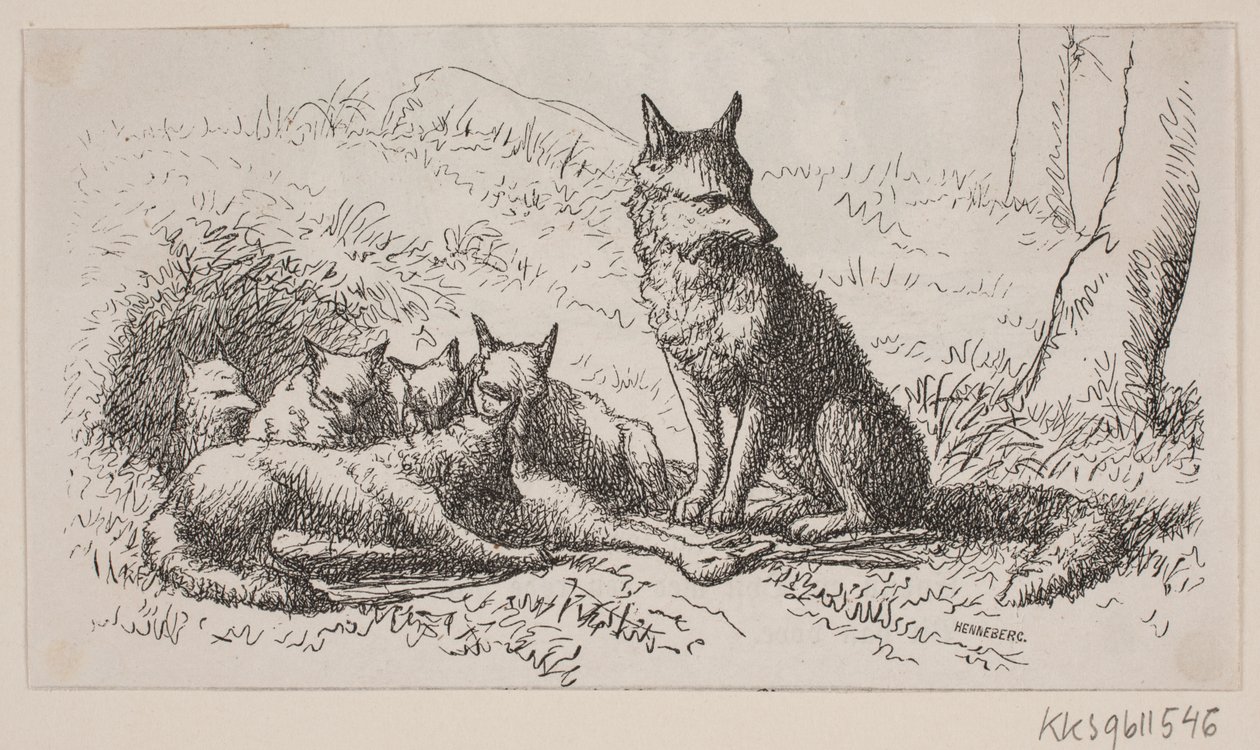 Illustration til: "Hr. Mikkel" af H. C. Henneberg