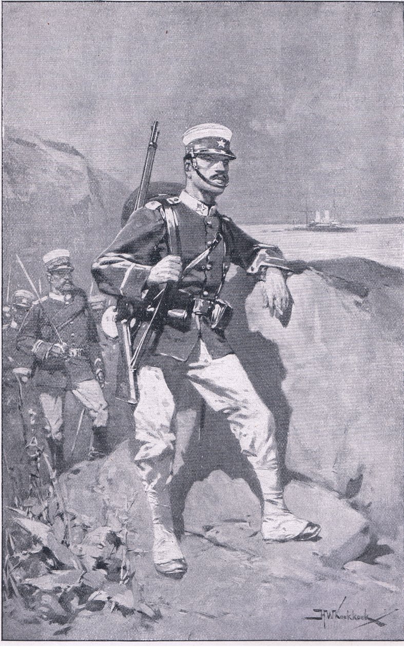 En japansk soldat (litho) af H. M. Koekkoch