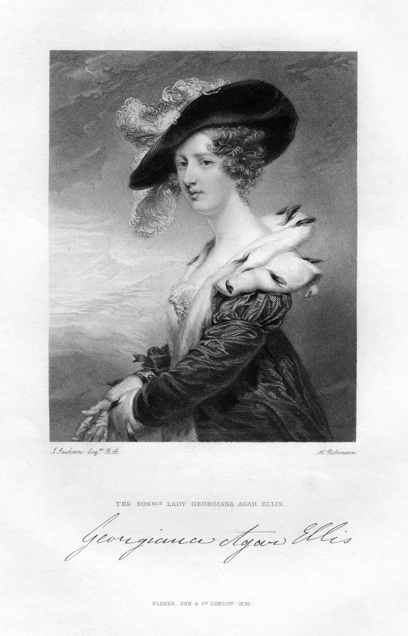 Lady Georgina Agar-Ellis, 1800-tallet. af H. Robinson