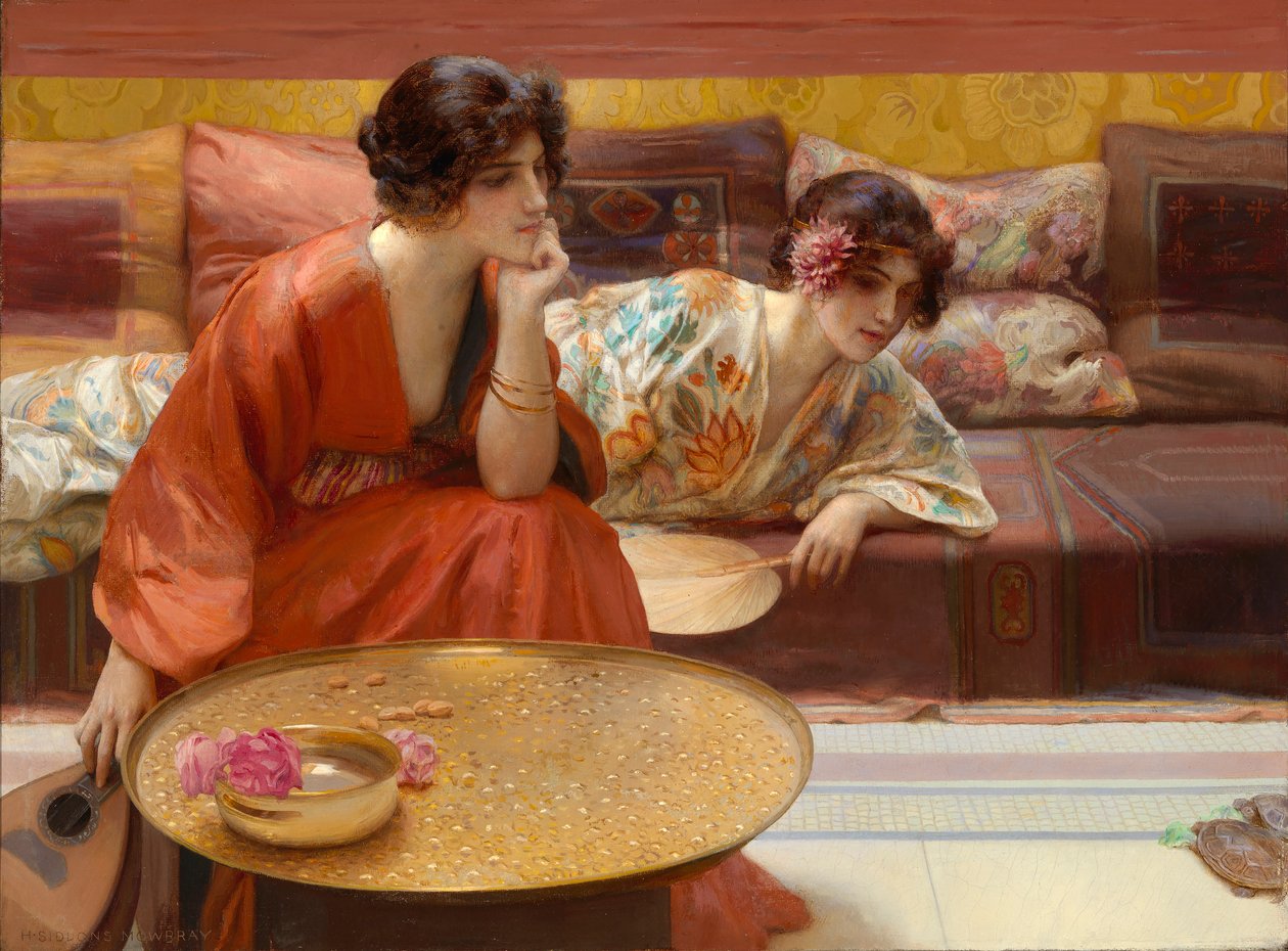 Ledige timer, 1895. af H. Siddons Mowbray