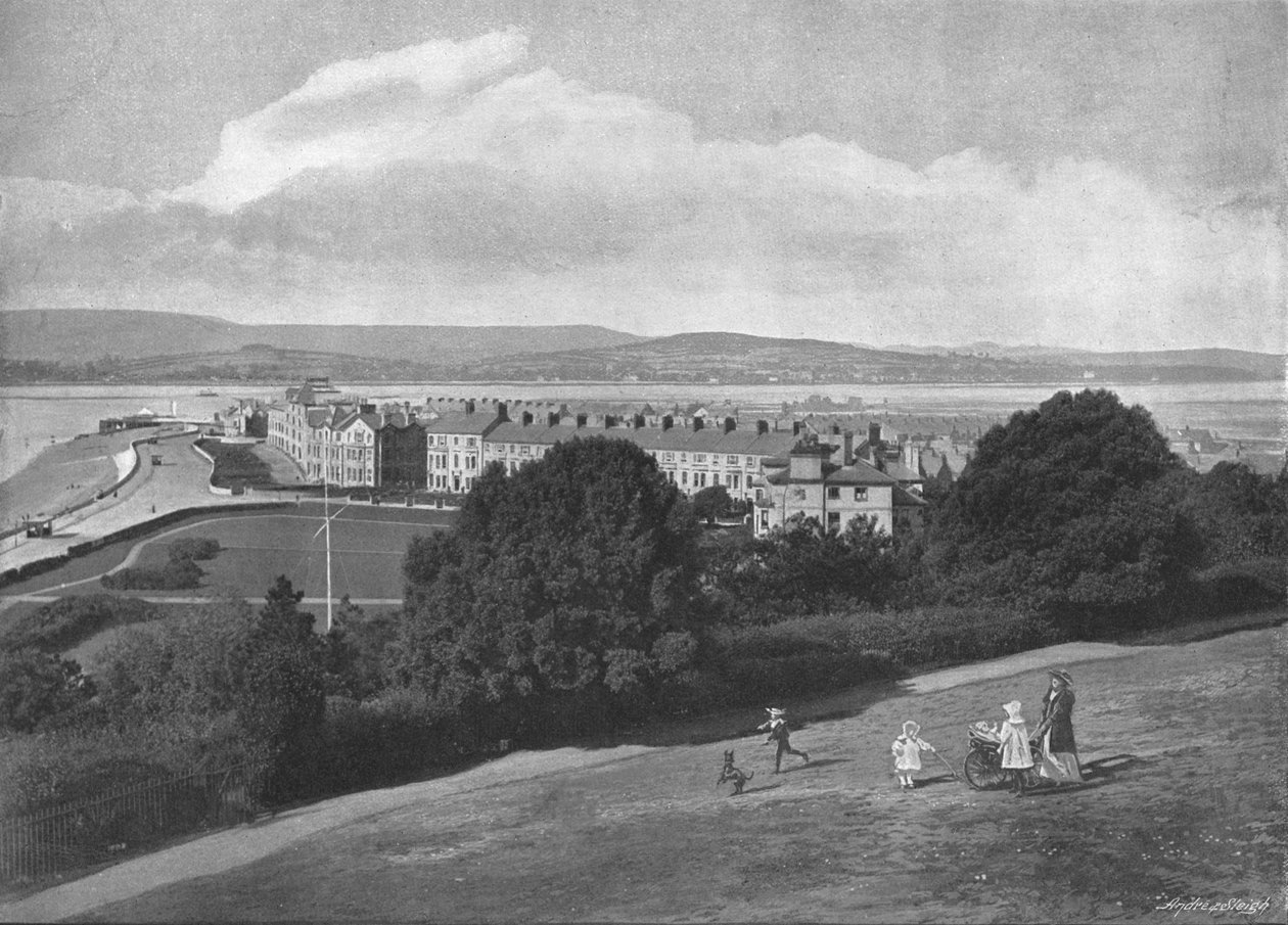 Exmouth from the Beacon, c1900 af H. T. Cousins