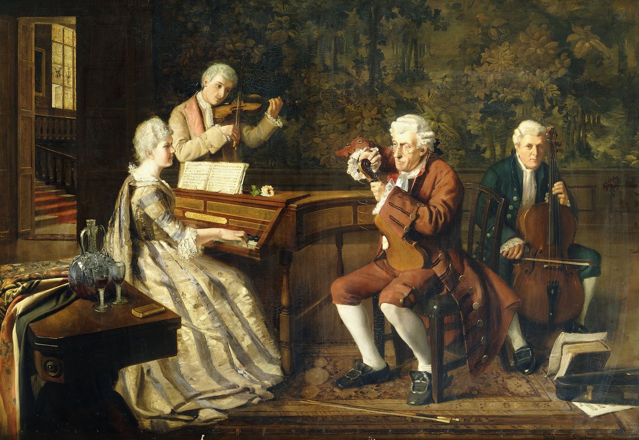 Musikerne, 1884 af H. W. Jennings Brown