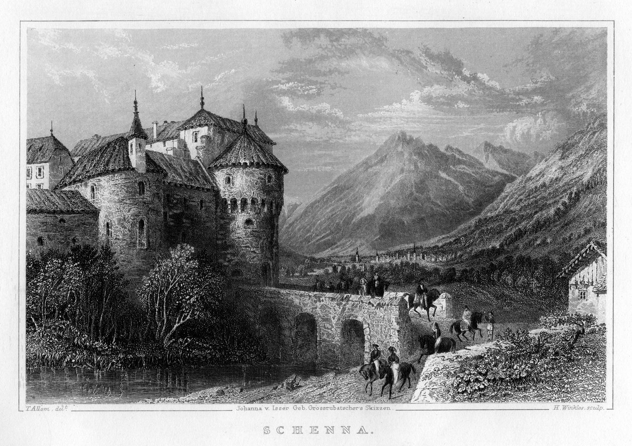 Schenna, 1800-tallet af H. Winkles