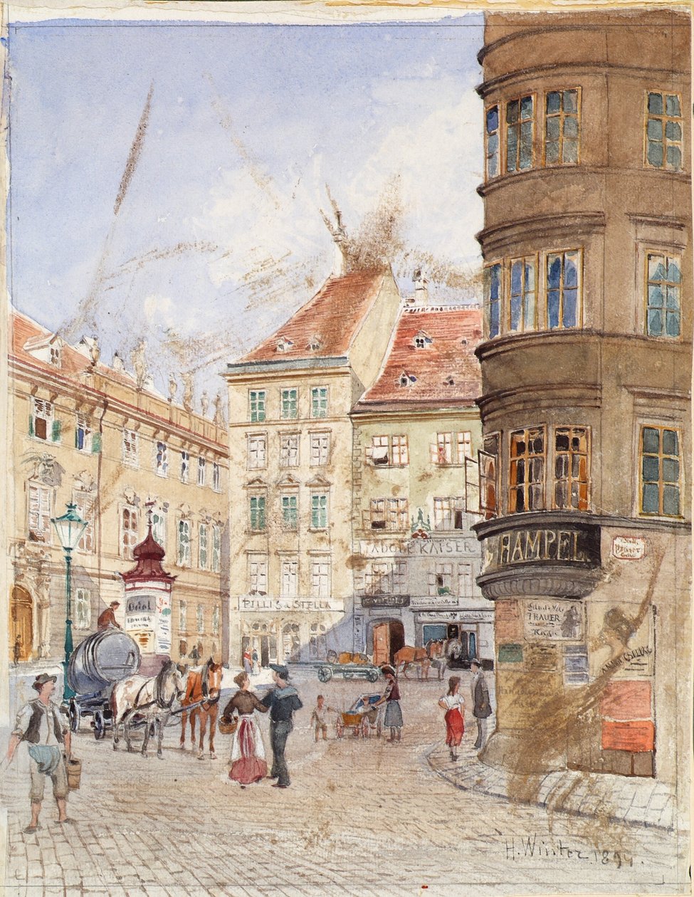 Judenplatz i Wien af H. Winter