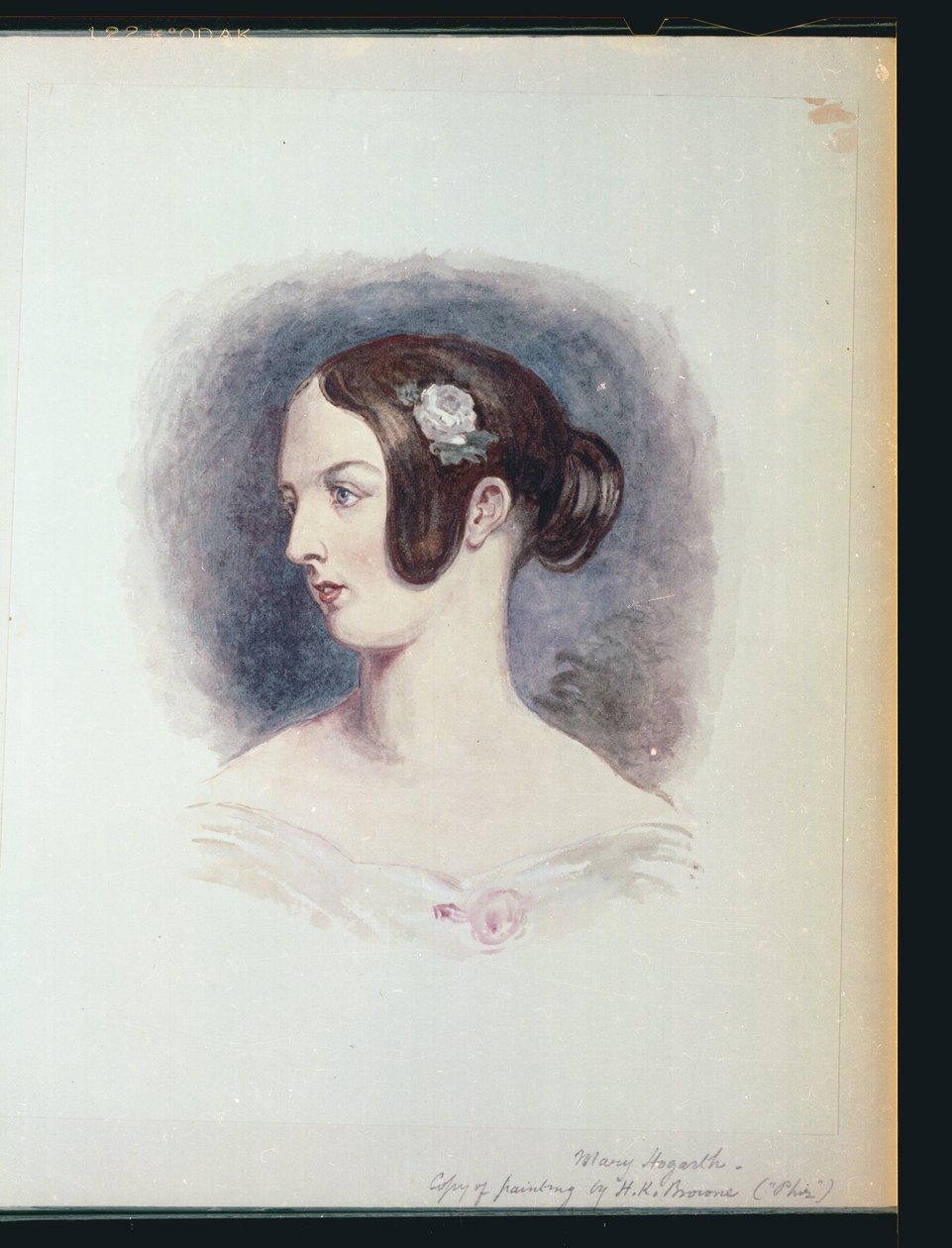 Mary Hogarth, ca. 1890 (wc på papir) af Hablot Knight Browne