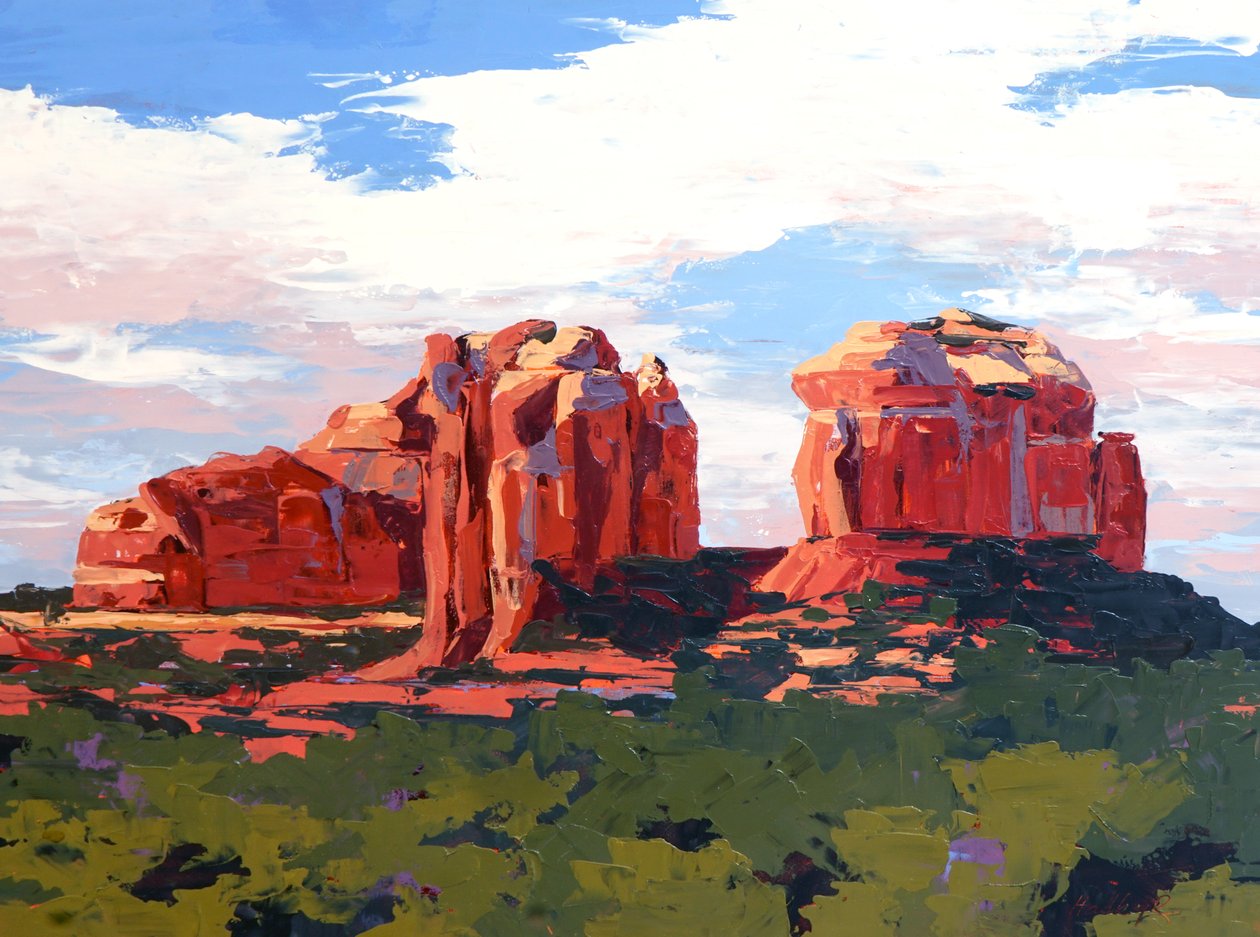 Parting Clouds, ca. 2024 (olie på panel) af Hadley Rampton