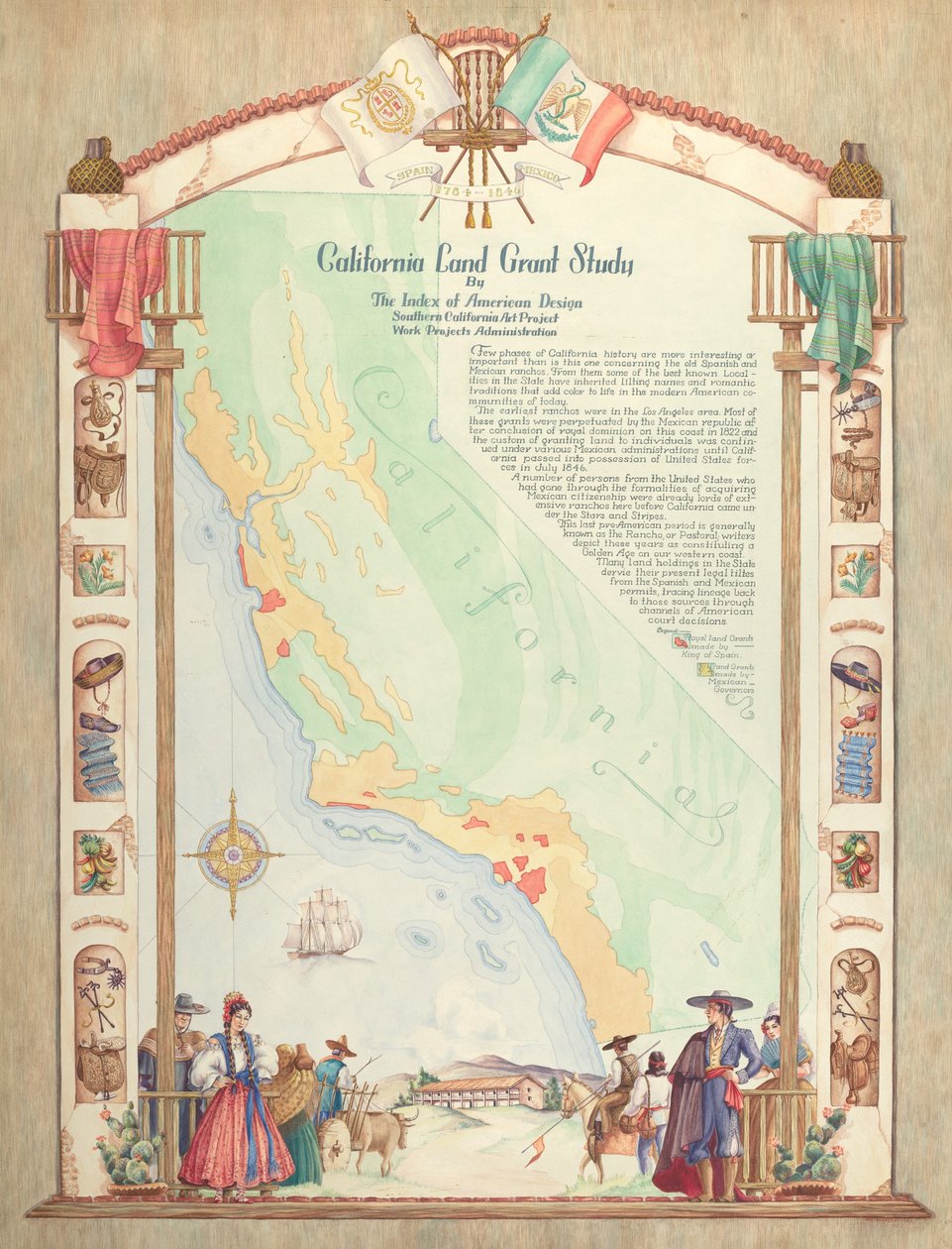 Kort: California Land Grant Study af Hal Blakeley