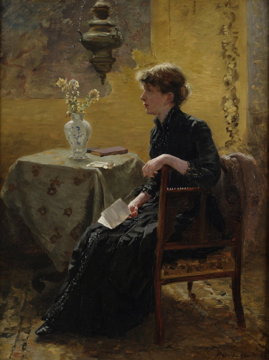 Dame i sort, 1889 af Hamilton Hamilton