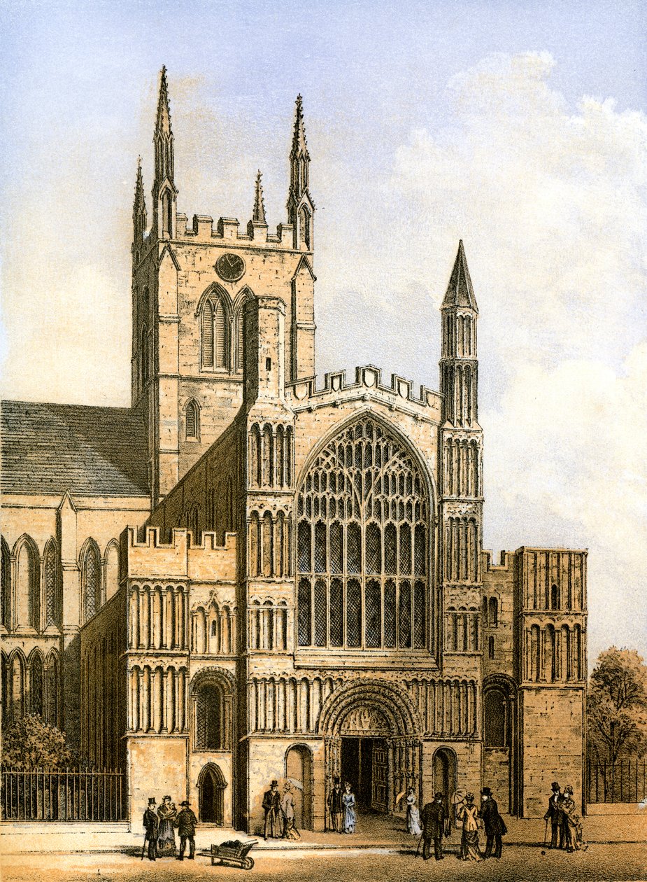 Rochester Cathedral, Kent, c1870. af Hanhart