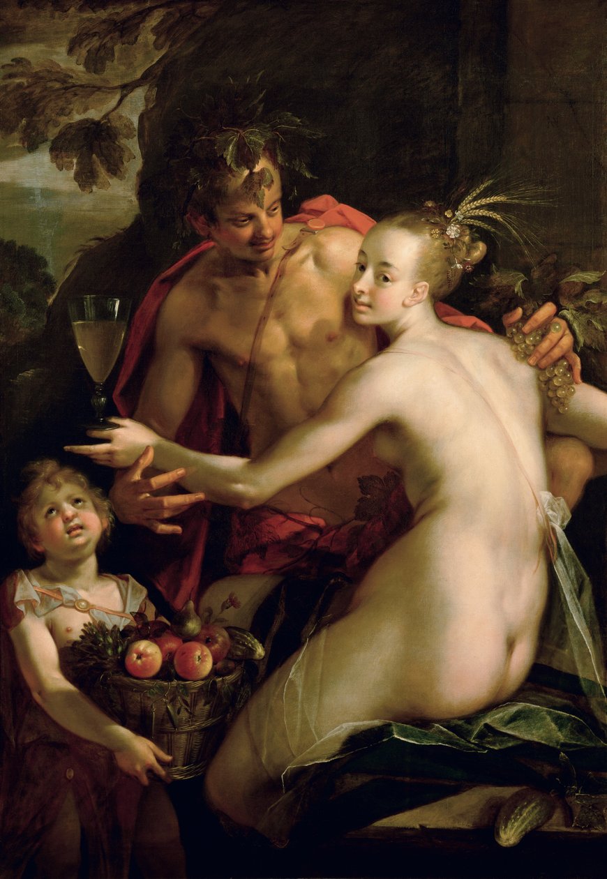 Bacchus, Ceres og Amor af Hans von Aachen