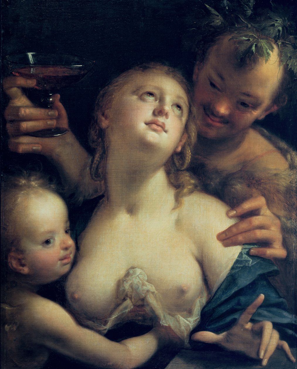 Bacchus, Venus og Amor af Hans von Aachen