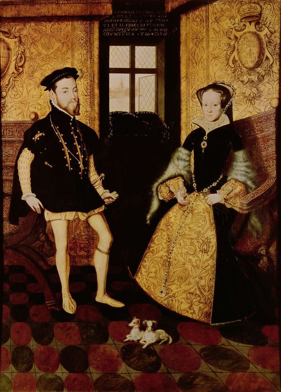 Filip II og Maria I, 1558 af Hans Eworth