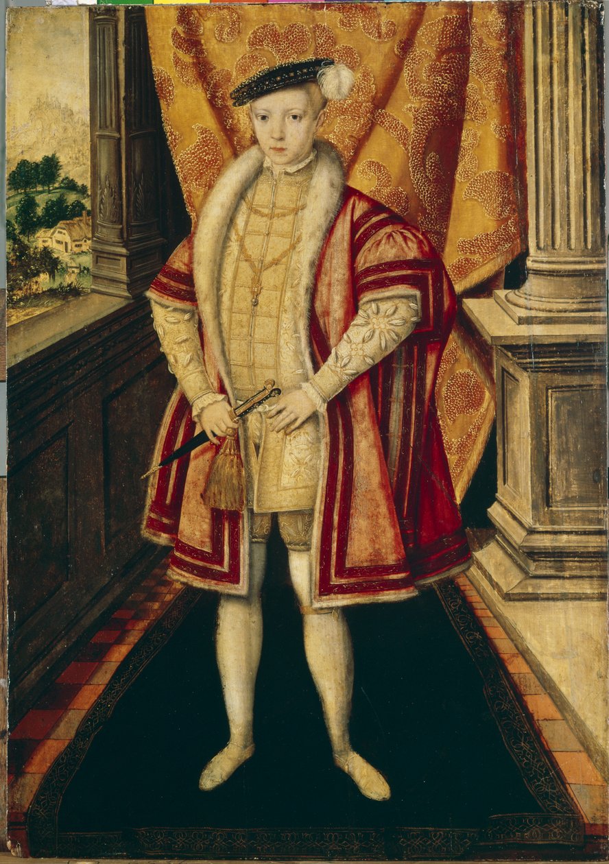 Portræt af kong Edward VI, ca. 1547 af Hans Eworth or Ewoutsz
