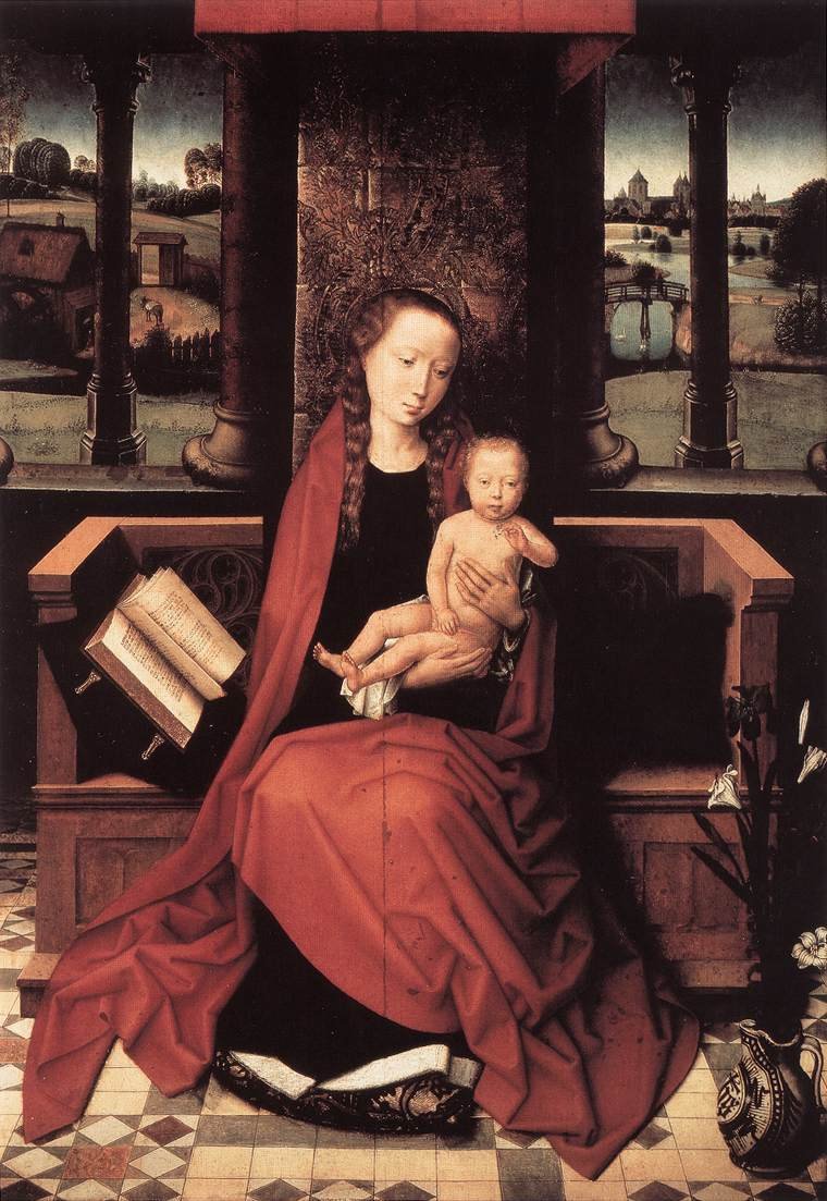 Jomfru og barn optaget af Hans Memling