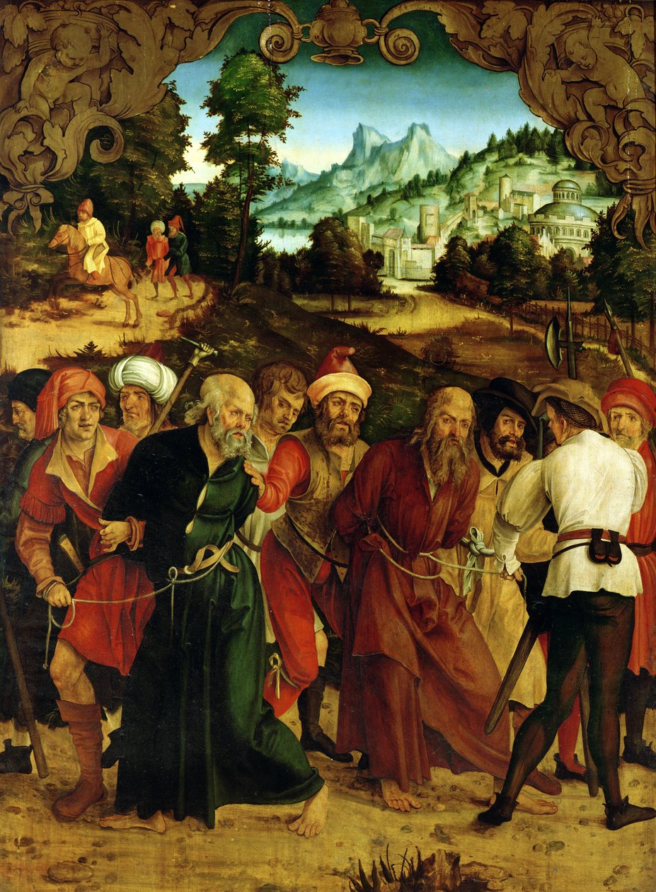 Arresten af St. Peter og St. Paul, fra en polyptikon, der skildrer Scener fra SS