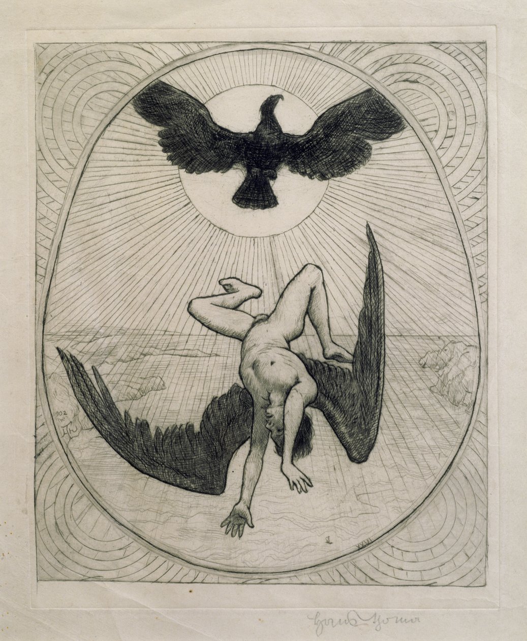 Icarus af Hans Thoma