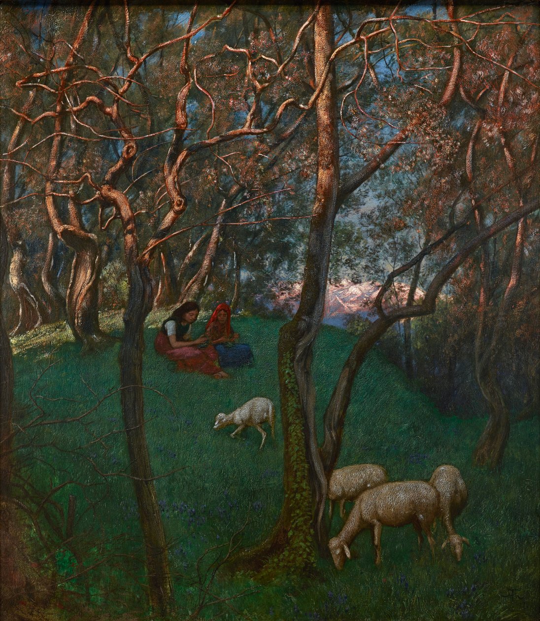 Olive Grove ved Gardasøen af Hans Thoma