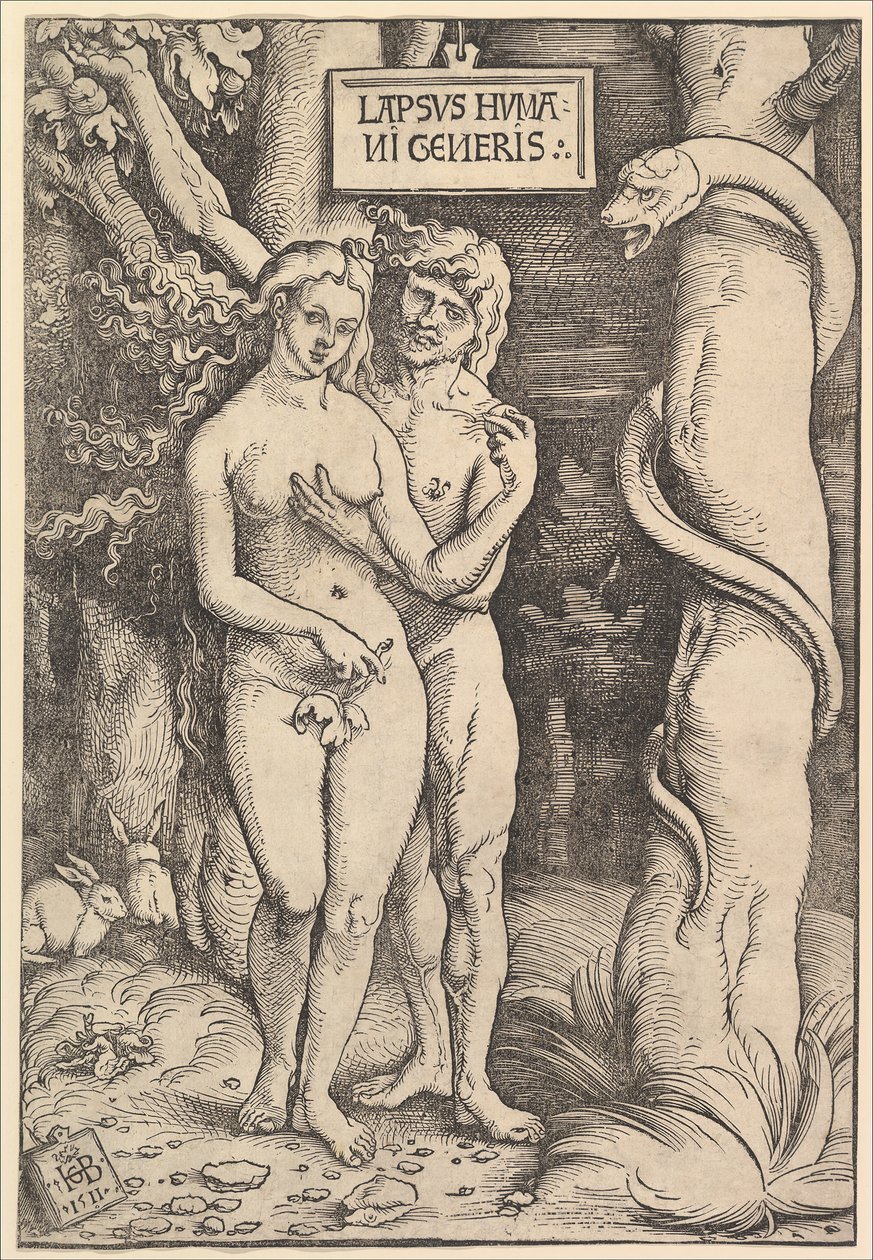 Adam og Eva, 1511. af Hans Baldung