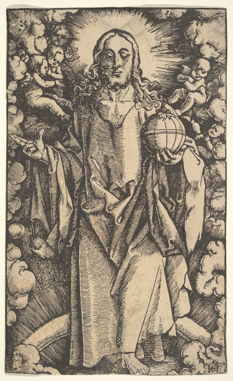 Kristus med en globus, 15.-16. århundrede. af Hans Baldung