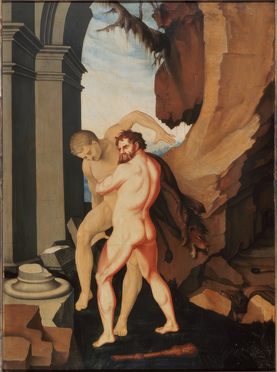 Hercules og Antaeus af Hans Baldung Grien