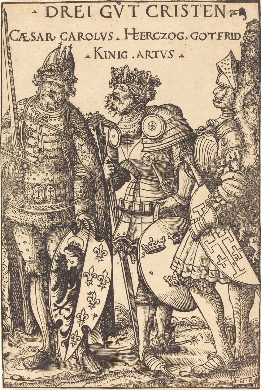 Karl den Store, Arthur og Godfrey af Hans Burgkmair I