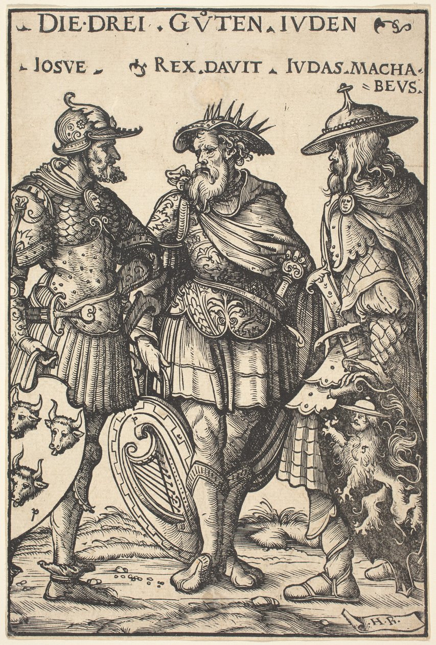 Joshua, David og Judas Makkabæus af Hans Burgkmair I