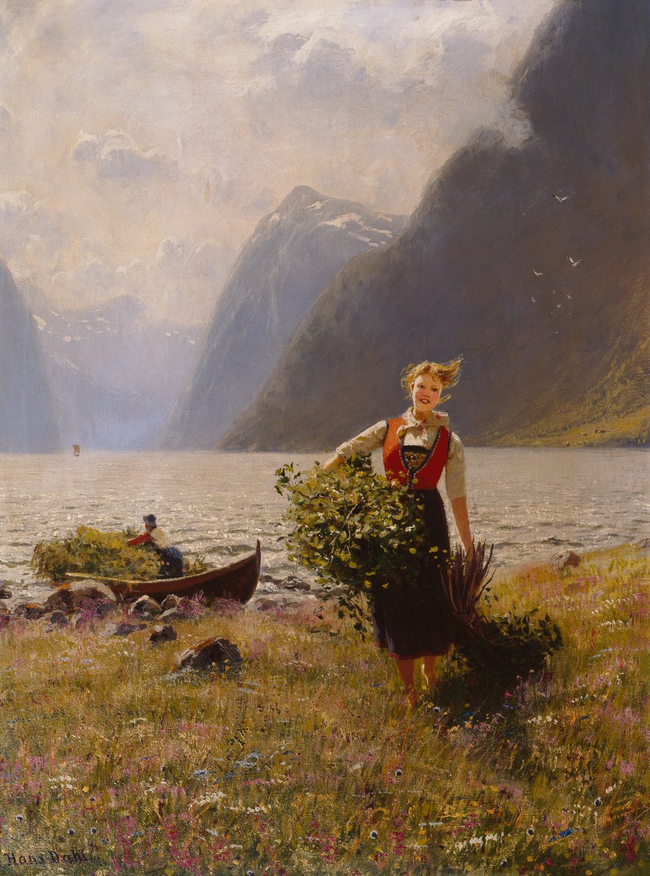 Mejeri og bladbunke af Hans Dahl