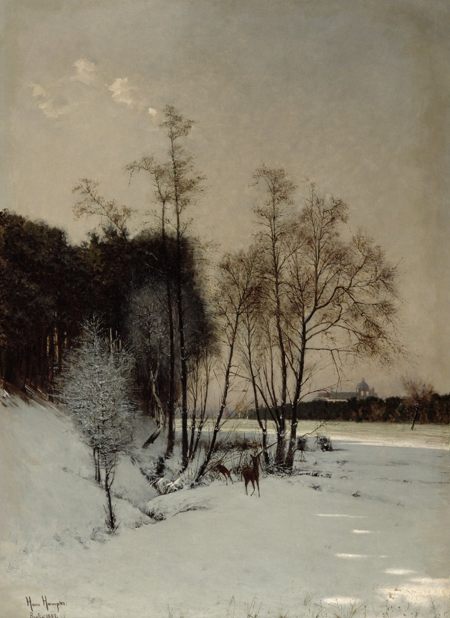 En vinterudsigt i Posen, 1887 af Hans Hampke