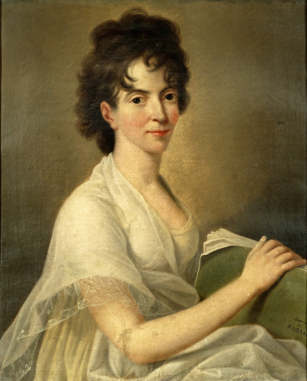 Portræt af enken Constanze Mozart af Hans Hansen