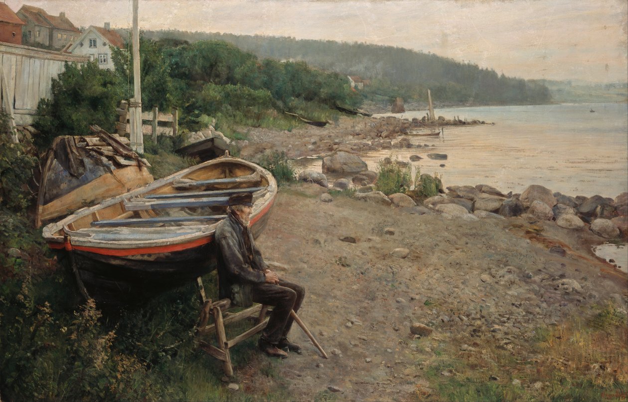 Udsigt fra Åsgårdstrand af Hans Heyerdahl
