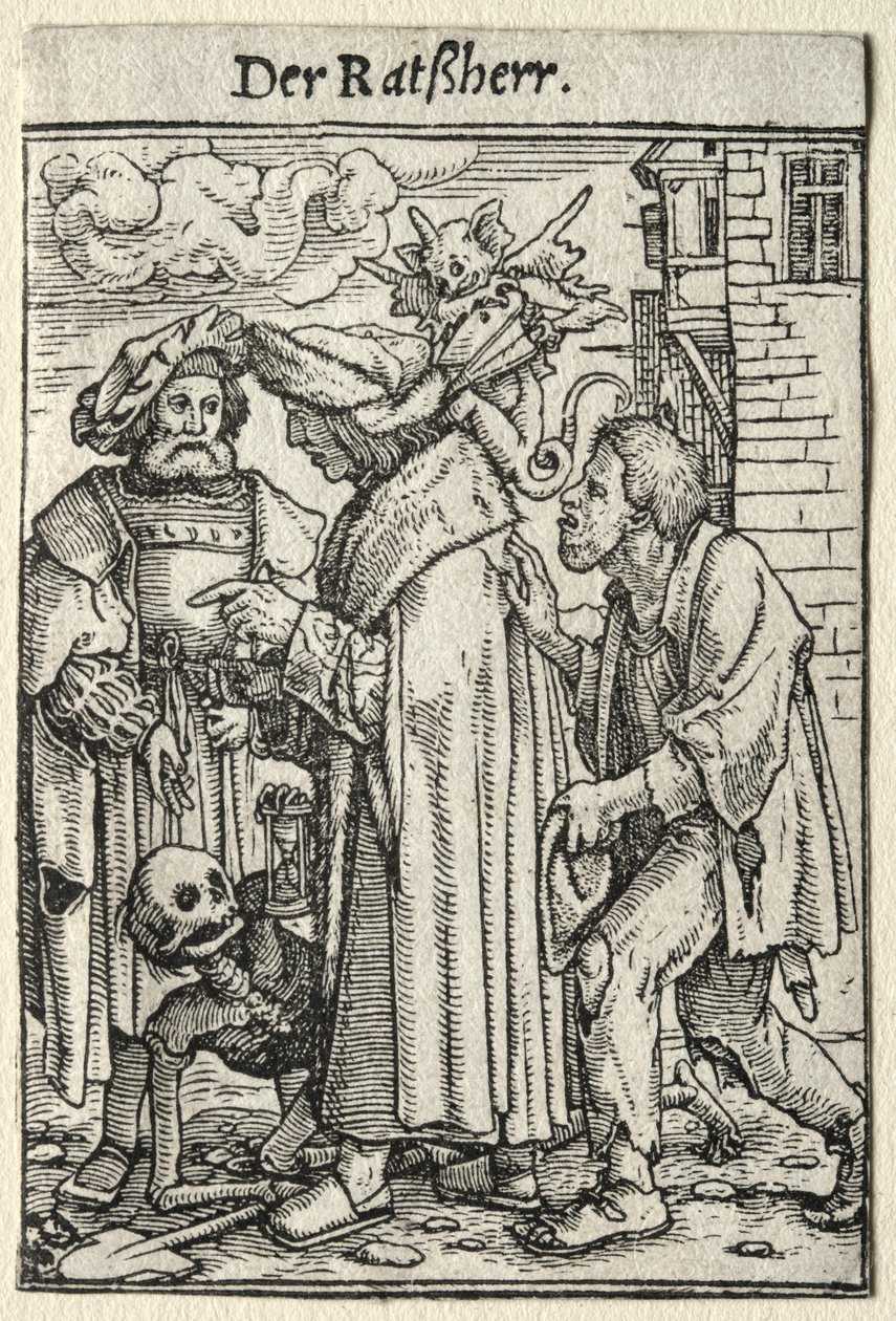 Dødedansen: Rådmanden. af Hans Holbein