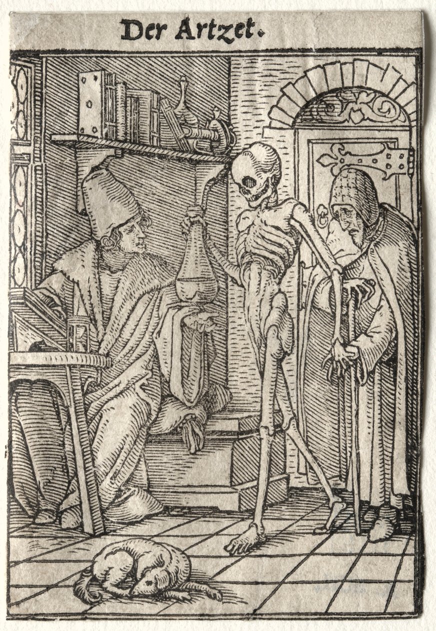 Dødedansen: Doktoren. af Hans Holbein