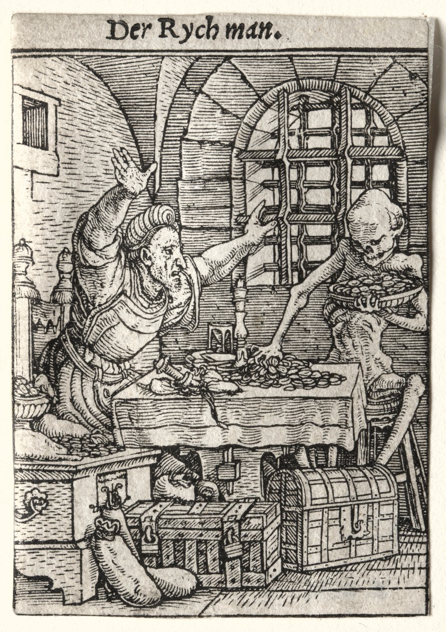 Dødedansen: The Miser, ca. 1526. af Hans Holbein