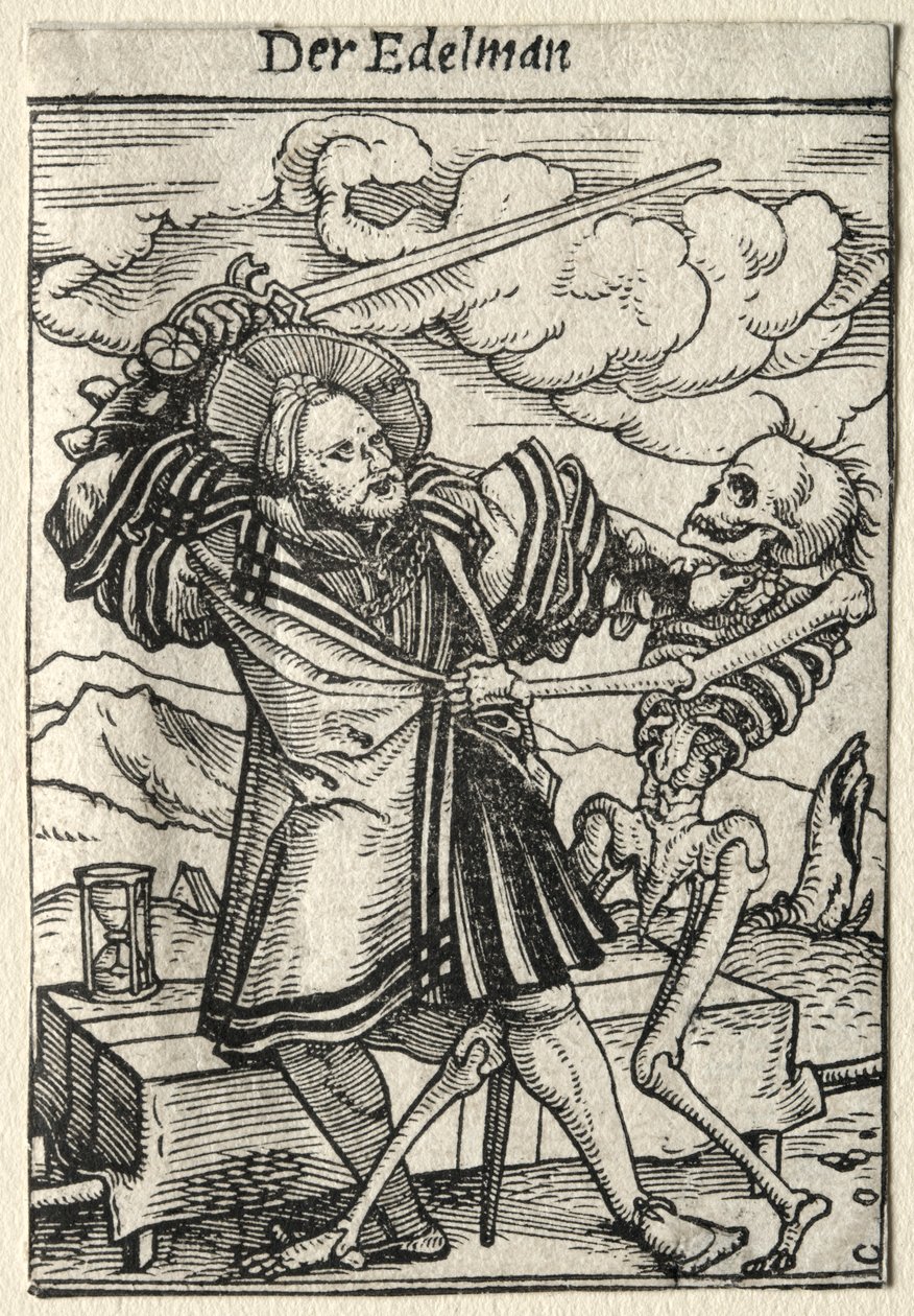 Dødedansen: Adelsmanden. af Hans Holbein
