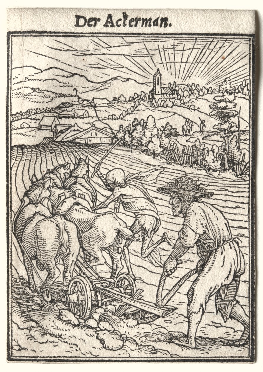 Dødedansen: Plovmanden af Hans Holbein