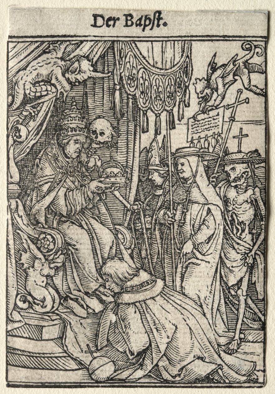 Dødedansen: Paven af Hans Holbein