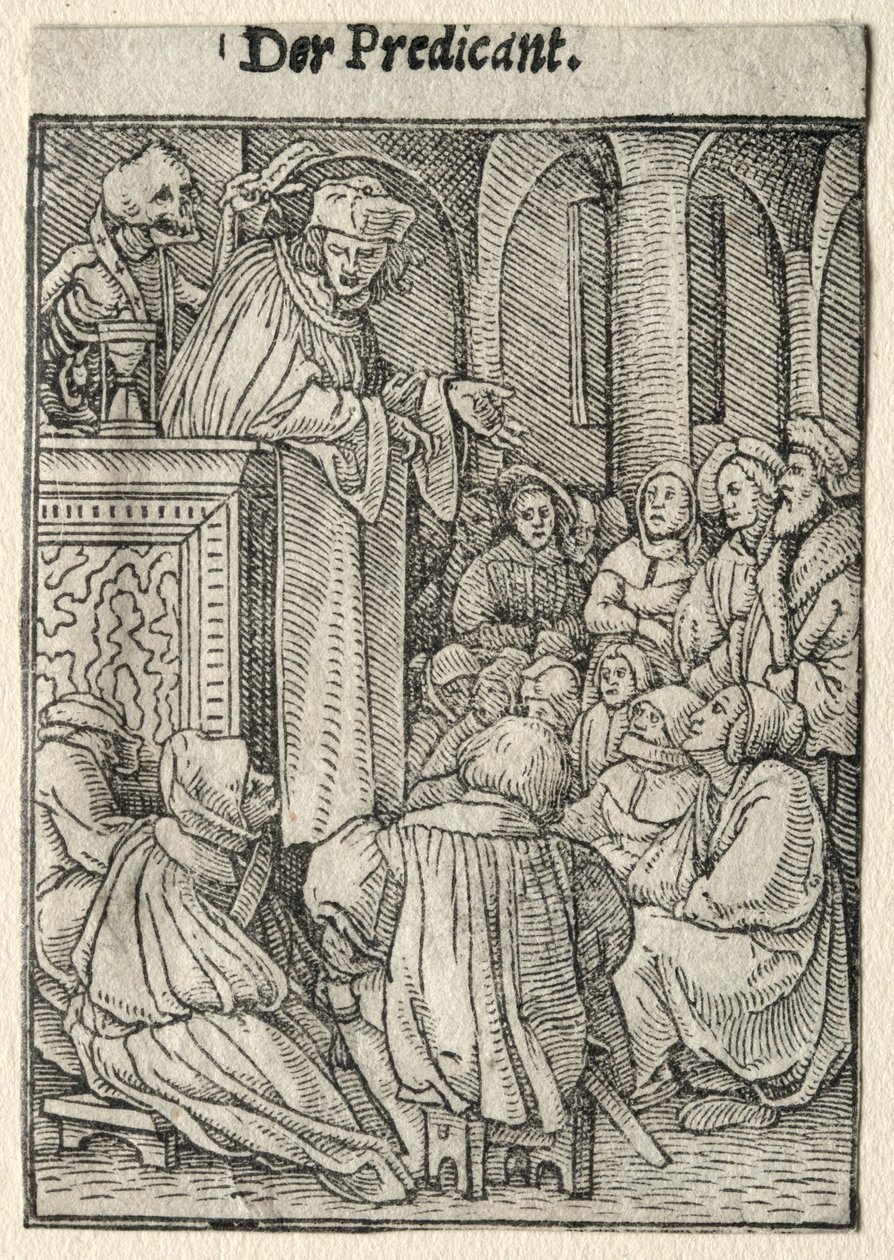 Dødedansen: Prædikanten. af Hans Holbein