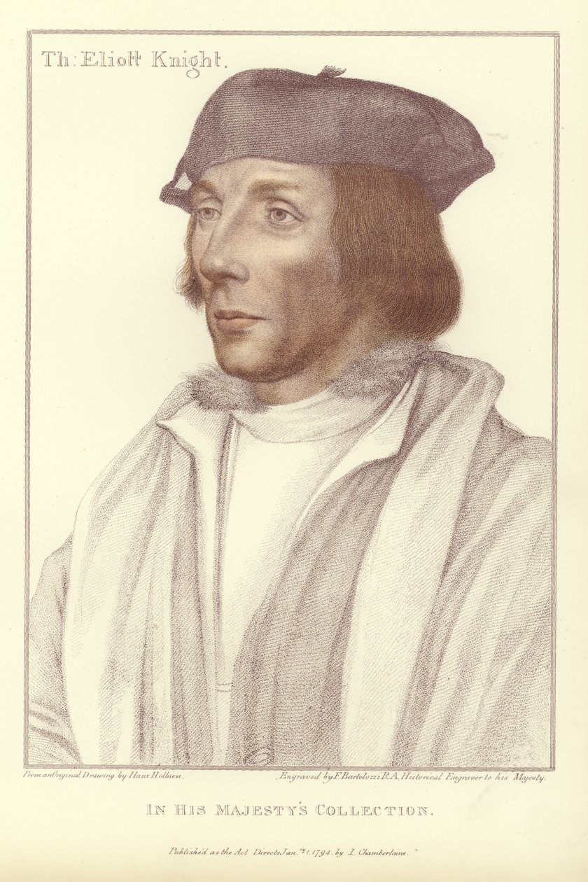 Sir Thomas Elyot, (akvatint) af Hans Holbein der Jüngere