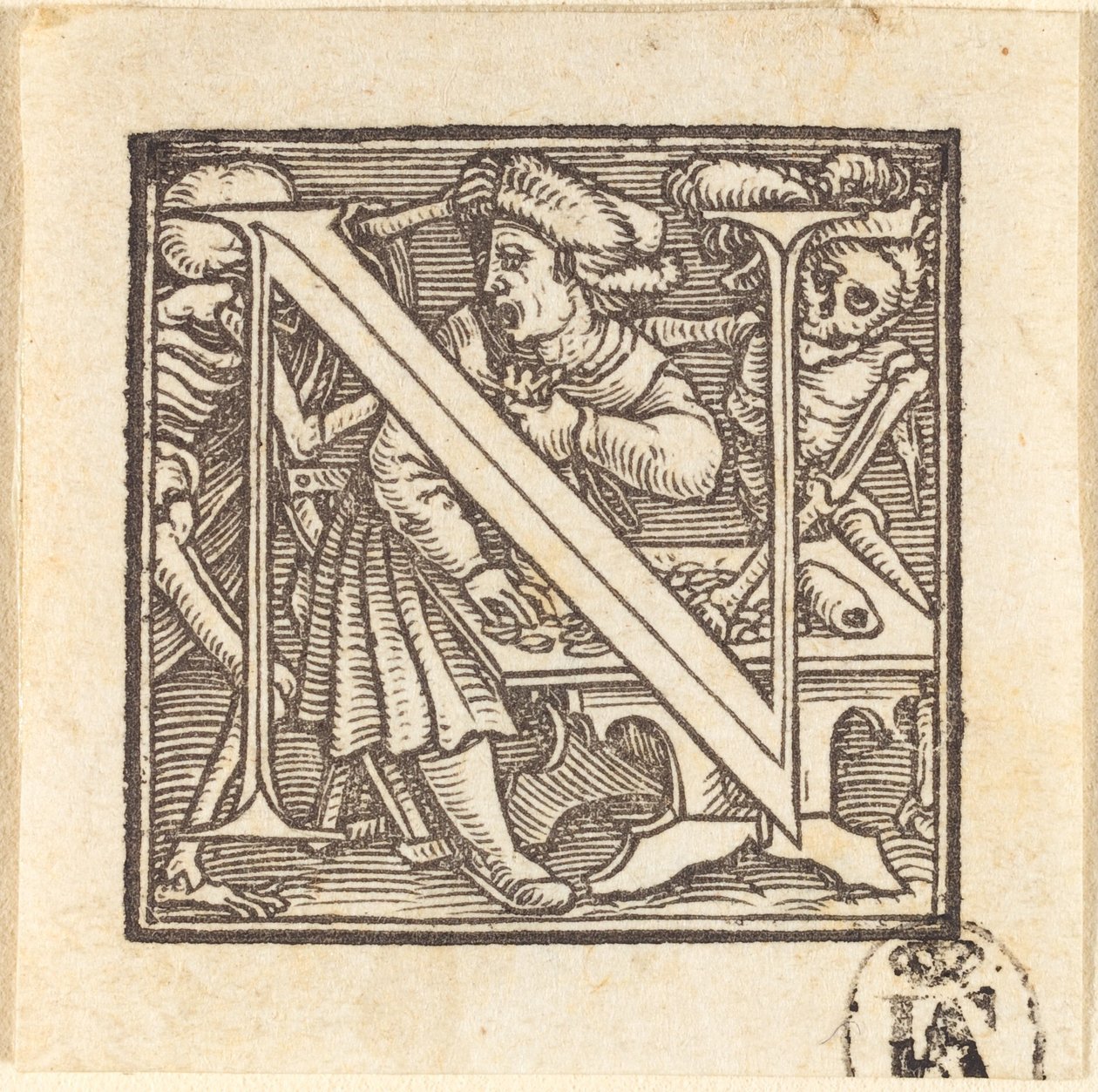Bogstav N. af Hans Holbein der Jüngere