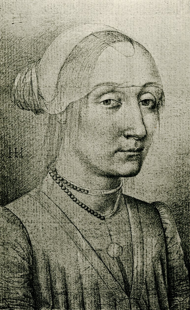 Kvinde portræt af Hans Holbein der Jüngere