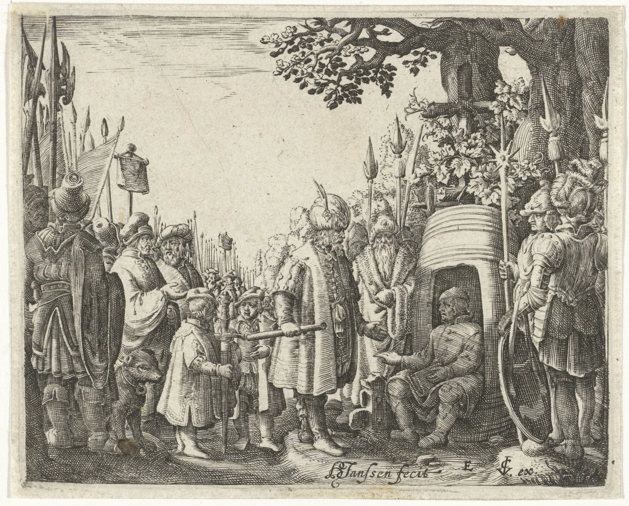 Alexander den Store og Diogenes af Hans Janssen