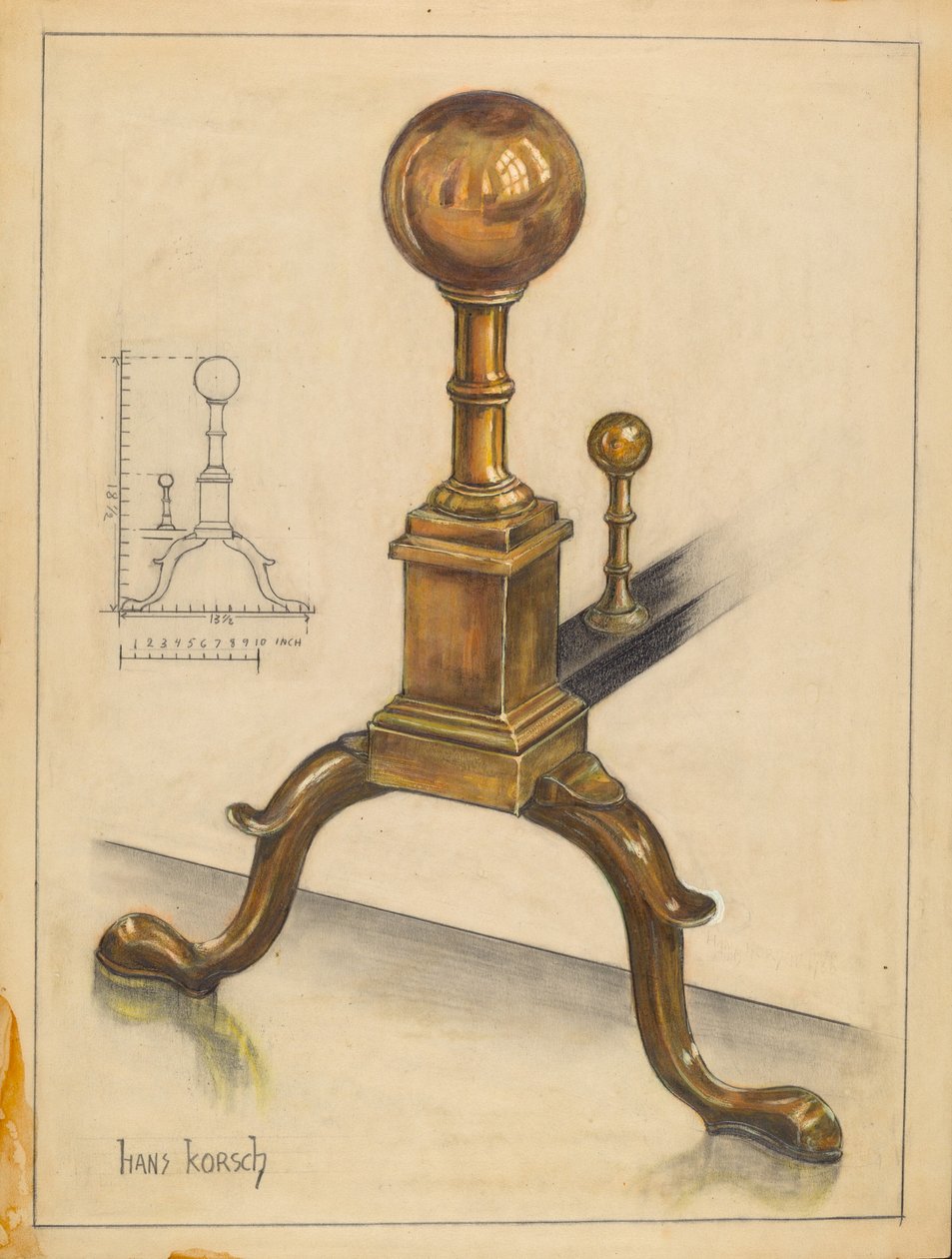 andiron af Hans Korsch