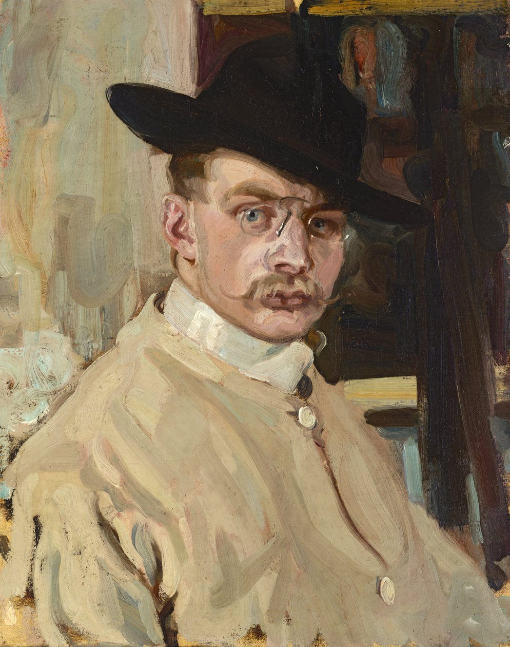 selvportræt af Hans Lesker