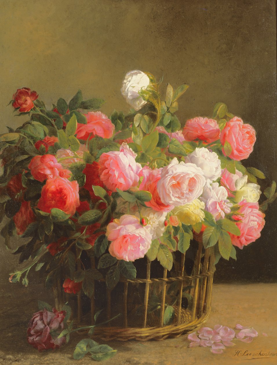 Kurv med blomster af Hans Looscher