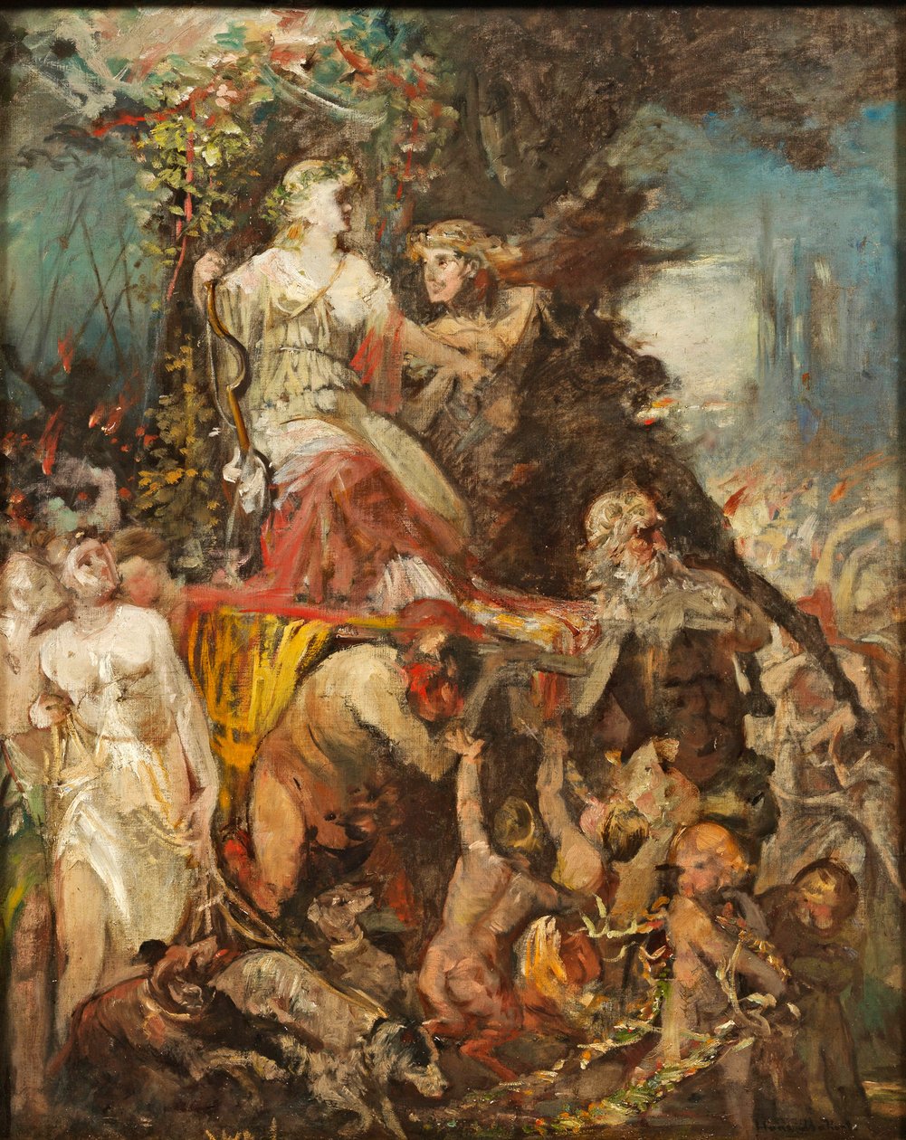 Hans Makart Dianas triumftog med Bacchus af Hans Makart