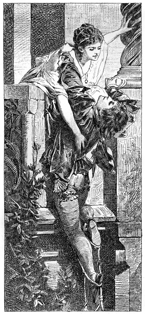 Romeo og Julie, c1880-1882 af Hans Makart